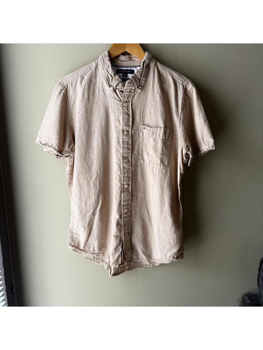Tommy Hilfiger Blush Linen Blend Button Down | Men’s M